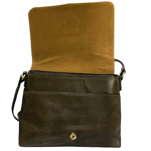 Patricia Nash Mili Leather Medium Flap Crossbody w/ Coin Pouch  OLIVE   0122 - Picture 11 of 14